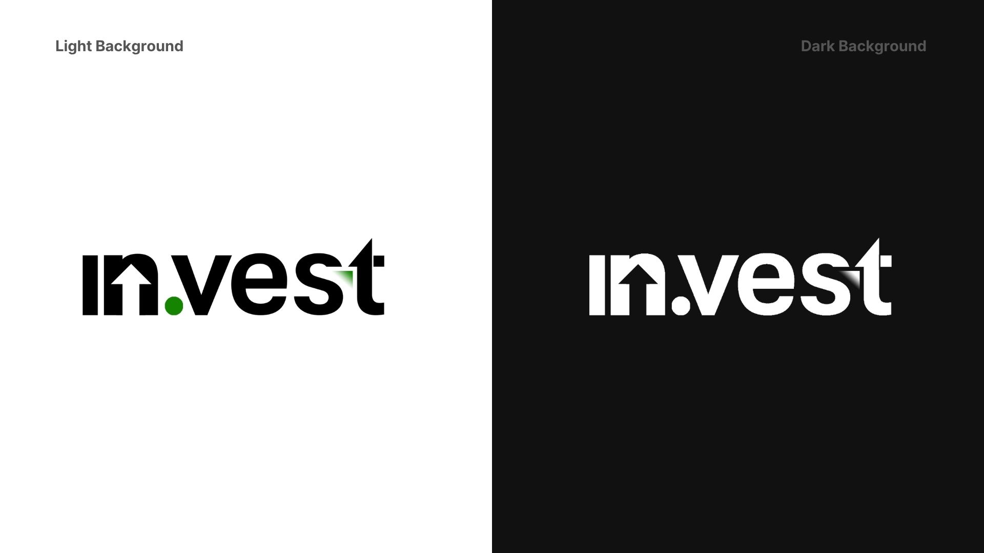 in.vest logo on light and dark